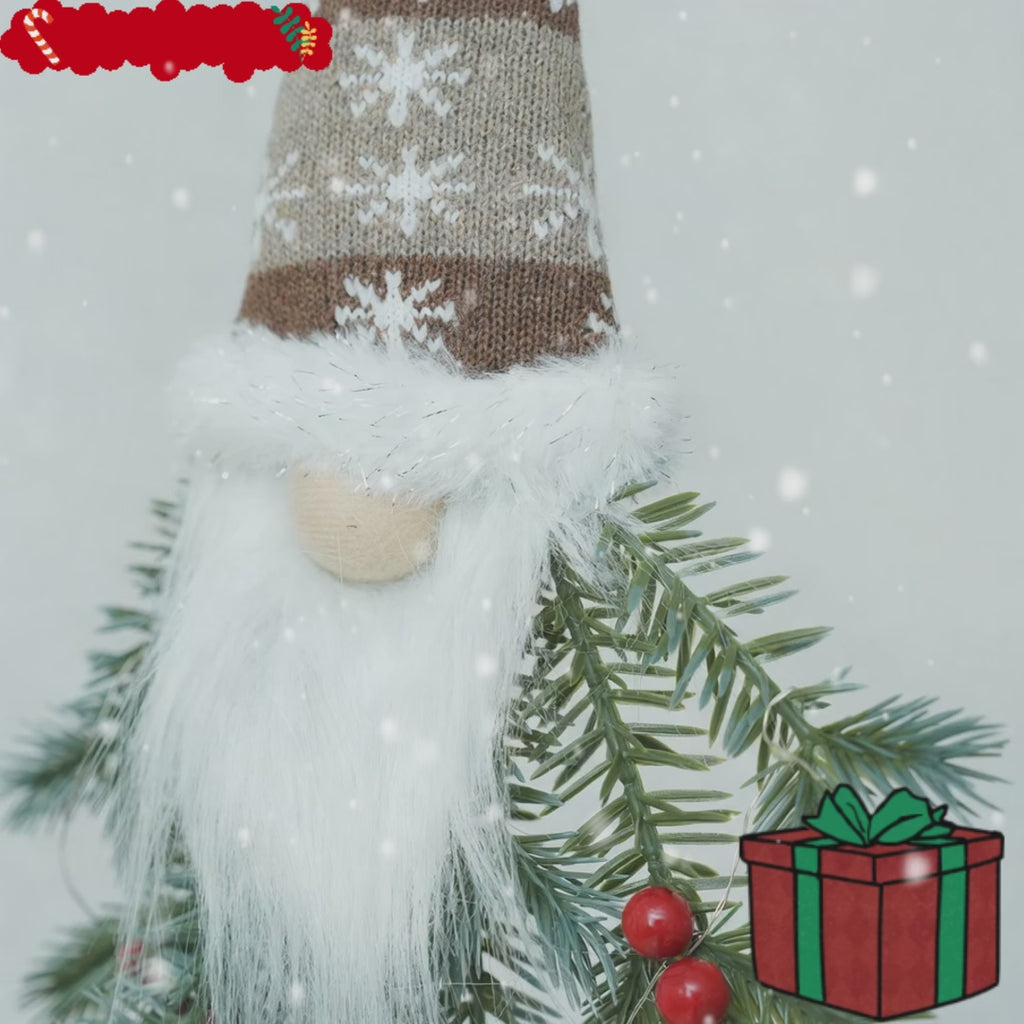 3 sets of Light-up Fabric Elf Hanging Decor With Led Berries And Pine, 18.5-inch Height, Battery Operated - Christmas Wall Garland